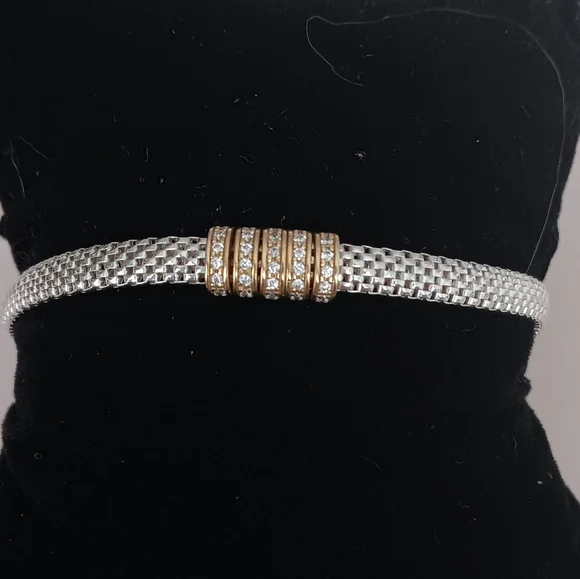 STERLING SILVER BELLA LUCE (R) BRACELET 7.5" - Picture 2 of 5